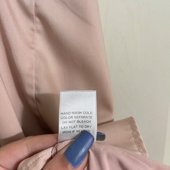 Native Daughters Womens Pink Y2K Satin Halter Tie Back Micro Mini Dress Medium - Picture 8 of 10